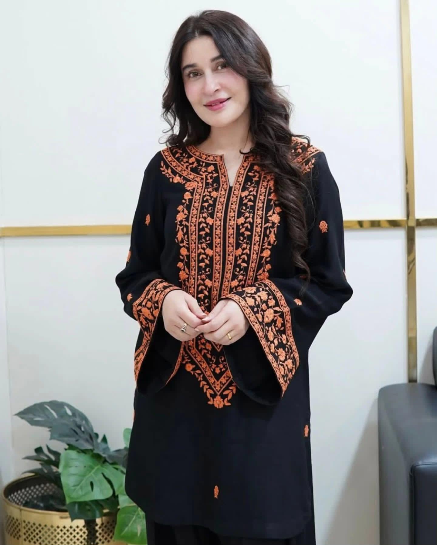 3pc Soft Cotton Black Ladies Heavy Embroidered Dress 3pc Soft Cotton Black Ladies Heavy Embroidered Dress