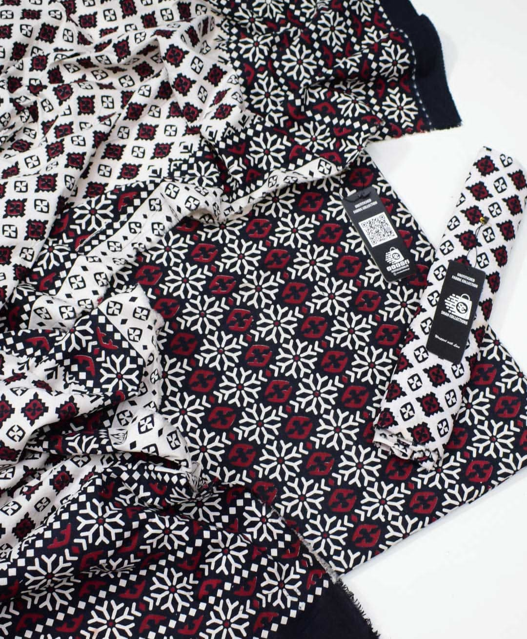 Traditional Cotton Sindhi Ajrak Unstitched Fabric 3 PC