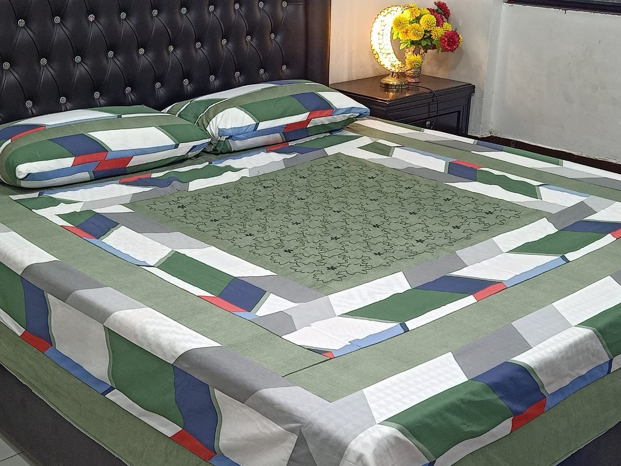 Patch Work Cotton Bedsheet