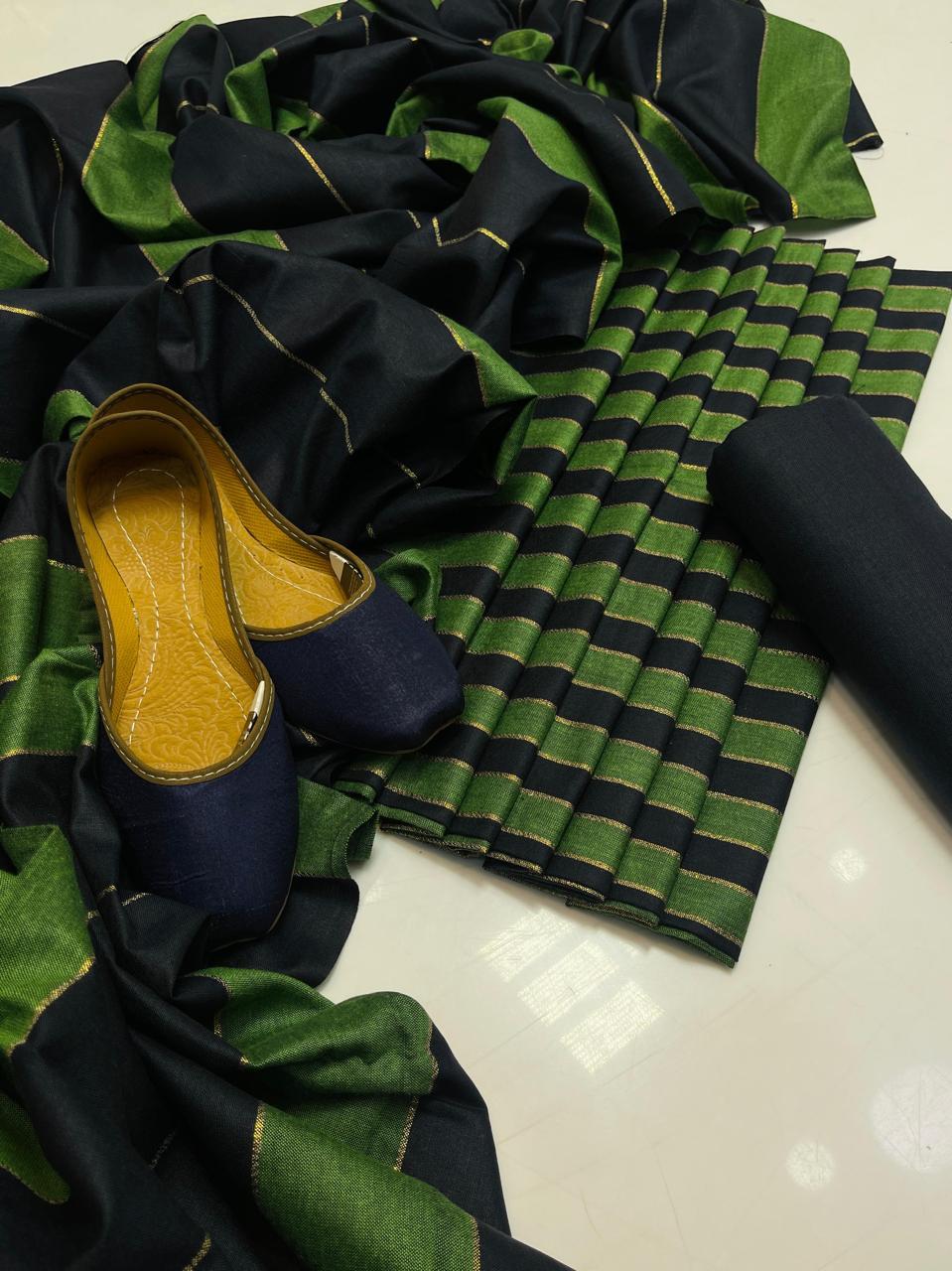 Ladies Unstitched Acrylic Susi 3pc Budgeted Dress