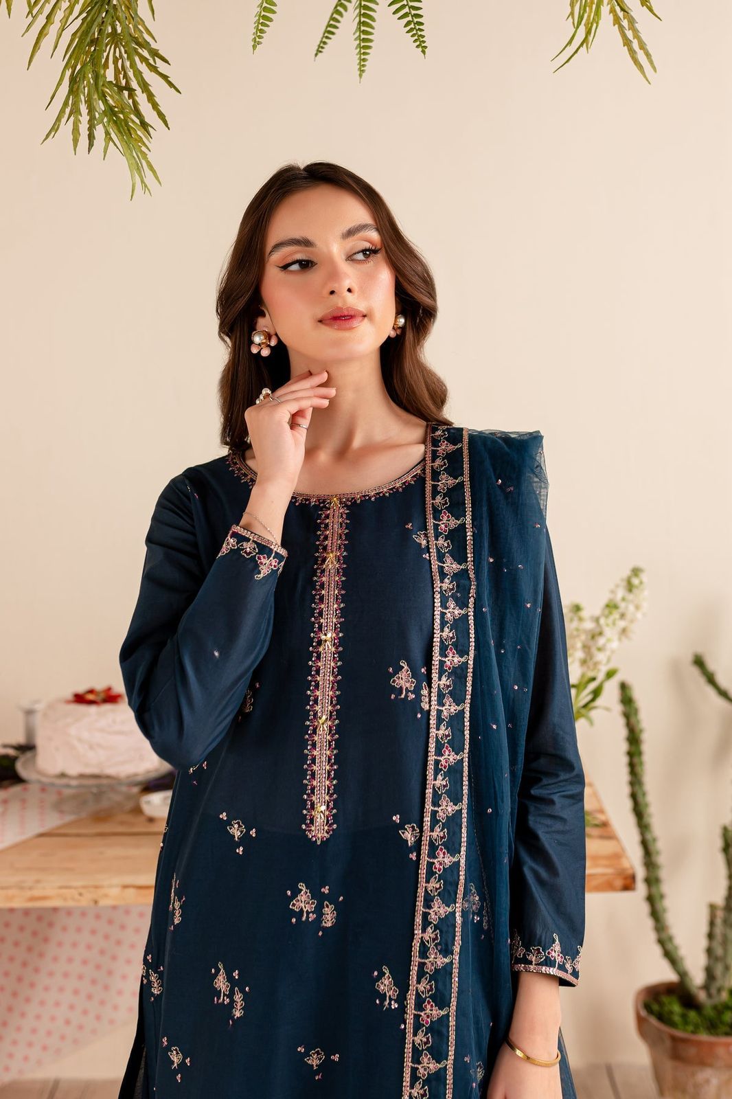 Luxury Airjet Dhanak 3PC Embroidered Dress • Unstitched Winter Ladies Collection